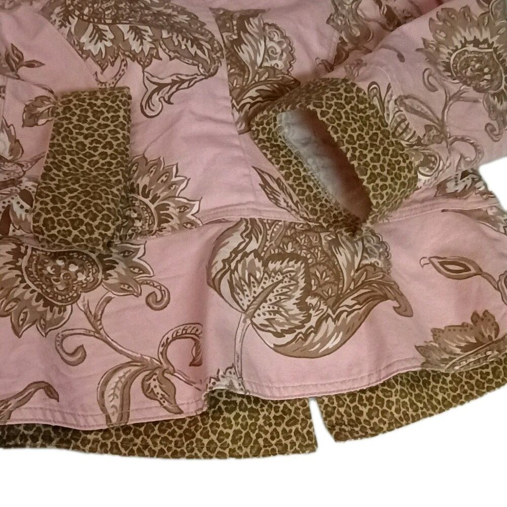 Alexis & Avery Pink Floral Paisley Blazer Jacket Small Cotton Made in USA - Picture 9 of 15
